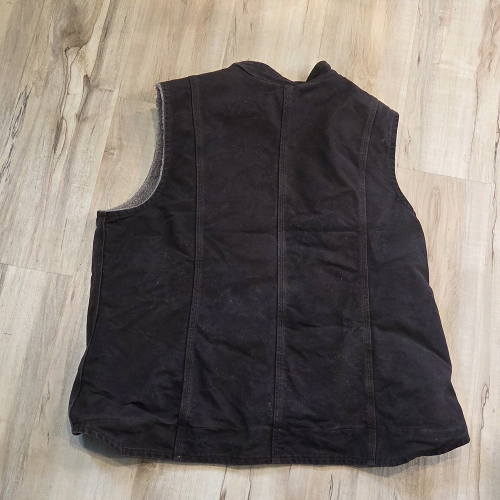 Carhartt Brown Canvas Vest with Gold Logo - Picture 5 of 5